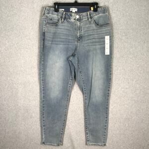 NEW Ava Viv Jeans Size 26‎ Skinny Stretch Mid Rise Comfort Elastic Waist Classic